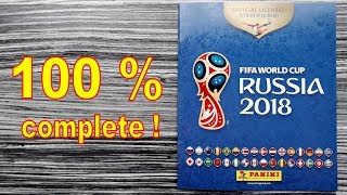 Panini Album quotFIFA World Cup Russia 2018quot  100  COMPLETE  FULL  LLENO  COMPLETO [upl. by Randene]