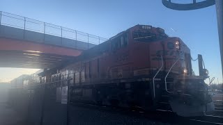 BNSF intermodal with BNSF 6075 passes La Porte [upl. by Baram]