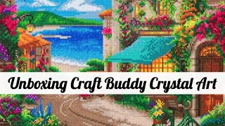 Craft Buddy Crystal Art Unboxing Diamond Painting Kits Thomas Kinkade [upl. by Kravits]