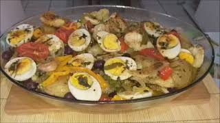 Bacalhau no Forno Com Batatas ao Murro Receita Completa [upl. by Nnael]