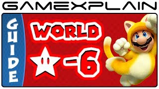 Super Mario 3D World  World Star6 Green Stars amp Stamp Locations Guide amp Walkthrough [upl. by Karlie565]