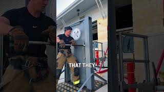 How a firefighter forces entry 🧑‍🚒🚒  🎥 tannervanc [upl. by Hsirt]