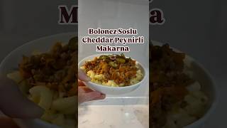 Bolonez sosluamp Cheddar peynirli amp jaleponlu makarna🍝 [upl. by Ilyah817]