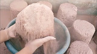 ASMRsuper soft dusty huge buckets of pure red dirt dry crumble in basketsifting🤤💯 [upl. by Gerstein774]