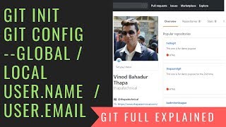 Git Tutorial in Hindi 3 What is Git init  set Git UserName and Git UserEmail [upl. by Ula]