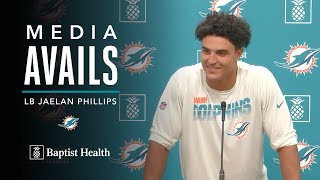 Jaelan Phillips meets with the media  Miami Dolphins [upl. by Baniaz927]