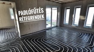 Padlófűtés rétegrendek estrich 24  How to Underfloor Heating System [upl. by Anaeed]