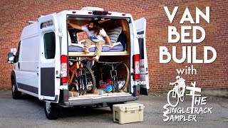 DIY Camper Van Conversion Bed Build Converts To A Couch VANLIFE [upl. by Vaules]