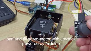 Pan and tilt axis with MG995 Servo motor and Arduino UNO [upl. by Ahsirkal]