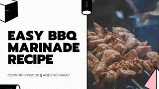 EASY BBQ MARINADE RECIPE [upl. by Adnalohs]