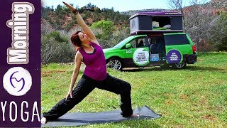 20 Minute Morning Yoga Vinyasa Flow  Fightmaster Yoga Videos [upl. by Hola]