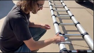 Cleaning a telescopic ladder [upl. by Vas]