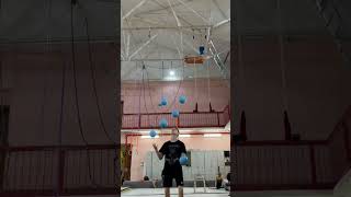 Impressive Juggling Act as Circus Artist Handles 5 Big Bounce Balls [upl. by Ramak799]