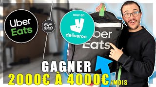 DEVENIR LIVREUR UBER EAT amp DELIVEROO mes résultats [upl. by Ulrikaumeko]