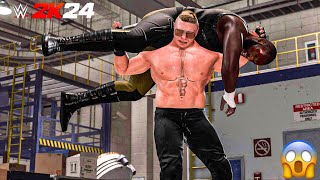 Brock Lesnar vs Omos  Epic WWE Showdown [upl. by Westlund]