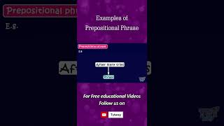 Phrases  Prepositional Phrase  Prepositional Phrase Concept amp Examples  English Grammar shorts [upl. by Salmon]