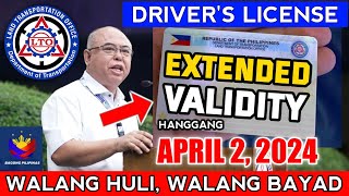 LTO extends VALIDITY of Drivers License until April 2 2024 [upl. by Emilio892]