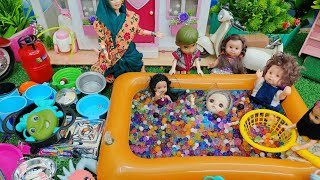 Orbeez ball paying in swimming poolBarbie show tamil [upl. by Shelbi]