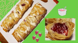 Phyllo Raspberry Cheese Danish [upl. by Enirbas683]