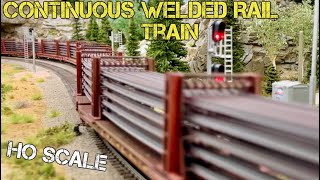 Continuous Welded Rail Train  BNSF Fall River Division in HO Scale [upl. by Nohj837]