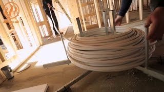 How to use an underfloor heating pipe decoiler by Continal Underfloor [upl. by Halli]