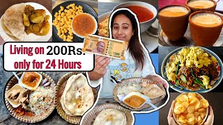 Living on Rs200 only for 24 hours  Food challenge amp New Year Vlog [upl. by Caputto578]