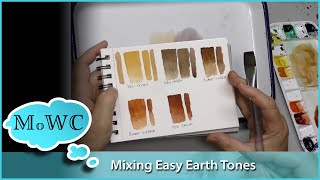 Mixing Earth Tones Quick and Easy From a Limited Palette Watercolor Painting [upl. by Hgielrac205]