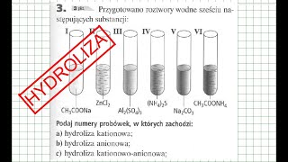 3 WSIP PERSONA HYDROLIZA WSZYSTKIE RODZAJE pH SOLI ZAPIS JONOWY [upl. by Linnet919]