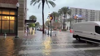 Canal Street flooding from Fox 8 viewer David Mora [upl. by Nongim680]