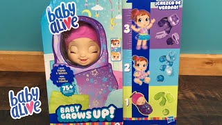 Unboxing New Baby Alive BABY GROWS UP Doll [upl. by Anairam143]