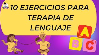 🤓 10 EJERCICIOS DE TERAPIA DE LENGUAJE FACILES DE HACER 🤓 [upl. by Nyer]