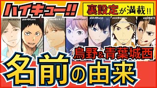 【ハイキュー】名前の由来一覧！烏野amp青葉城西キャラ編！地名など裏設定や名前の読み方amp対の意味もご紹介！【最終話まで全話ネタバレ注意】 [upl. by Lativa]