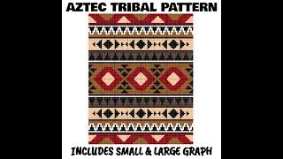 Aztec Tribal Pattern C2C amp Tapestry Crochet Pattern amp Chart by Magic Yarn Pixels [upl. by Farrel682]