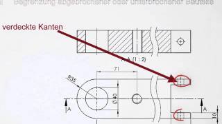 Linienarten in technischen Zeichnungen [upl. by Ainoz607]