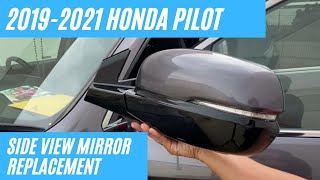 20192021 Honda Pilot side view mirror replacement  ReveMoto [upl. by Piscatelli]