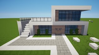 MINECRAFT MODERNES HAUS bauen TUTORIAL HAUS 121 [upl. by Idnor]