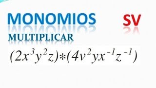 123 Multiplicación de monomios con exponentes negativos [upl. by Titania836]