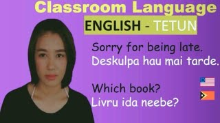 Classroom Sentences ENGLISH TETUN [upl. by Mccowyn]