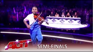 Tyler ButlerFigueroa Simons Golden Buzzer KILLS His Violin on AGT [upl. by Asetal]