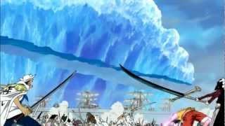 Mihawk cuts a frozen tsunami wave at Marineford [upl. by Koloski571]