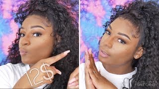 OUTRE PENNY HALF WIG 26  Half Up Half Down Tutorial For Lazy Girls Curly Wigs Under 20 [upl. by Carine350]