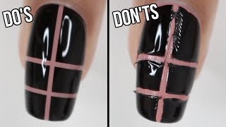 DOs amp DON’Ts striping tape nail art  how to use striping tape [upl. by Aneekan]