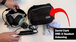 David Clark OneX Aviation Headset  unboxing and accessory review [upl. by Skill]