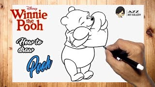 How to draw Winnie The Pooh step by step [upl. by Utimer]