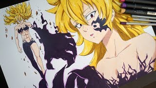 Drawing Derieri From The Seven Deadly Sins  Nanatsu No Taizai [upl. by Cliff]