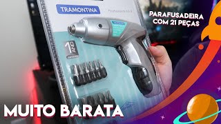 PARAFUSADEIRA TRAMONTINA MUITO BARATA UNBOXING COMPLETO 225 [upl. by Dare]