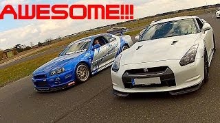 Nissan Skyline GTR R34 Mines 700HP vs R35 Switzer P800 vs tuned GTR R35 Sound Acceleration [upl. by Giddings]