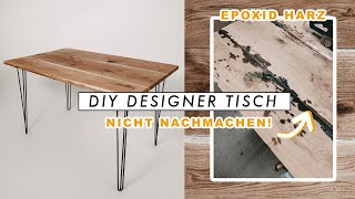 DIY Eichen Tisch selber bauen super lustig  How not to Epoxidharz  EASY ALEX [upl. by Haianeb]