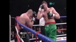 Boxer Nearly Knocks Himself Out  Boxer Punches Himself [upl. by Enomad]