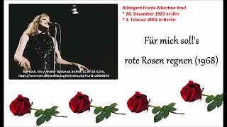 Hildegard Knef  Für mich solls Rote Rosen regnen Lyrics [upl. by Leynwad4]